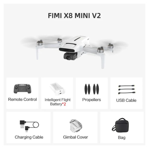 Droon FIMI X8 Mini V2 Combo (2x akut + 1x kott) - Зображення 6