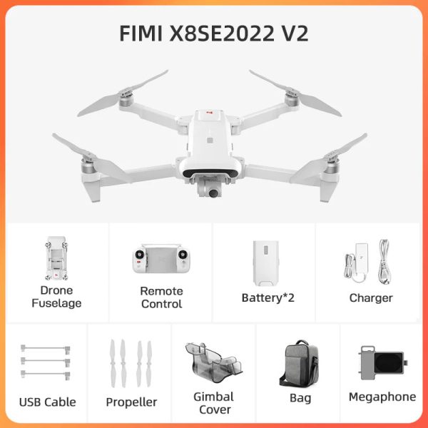 Droon FIMI X8 SE 2022 4K V2 + Megafon (2x Aku + 1x Kott) - Image 7